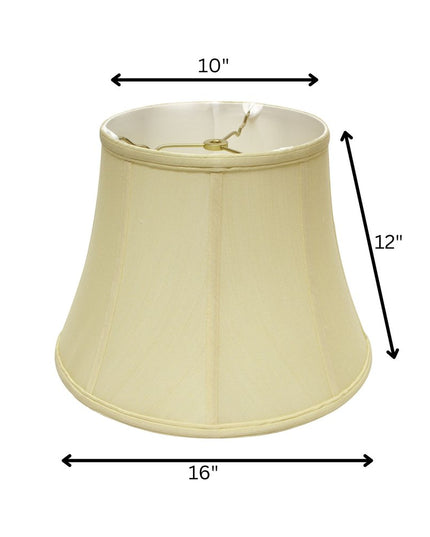 Antiqued White Monay Shantung Silk Bell Lamp Shade