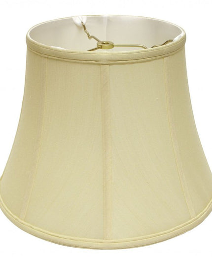 Antiqued White Monay Shantung Silk Bell Lamp Shade