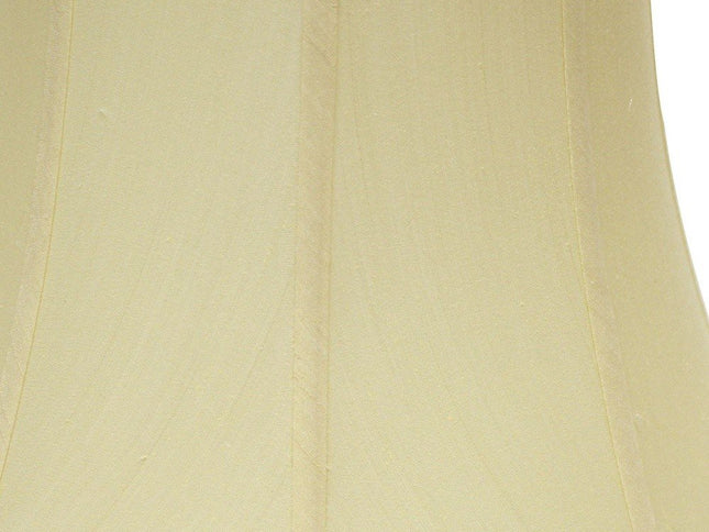 Antiqued White Monay Shantung Silk Bell Lamp Shade