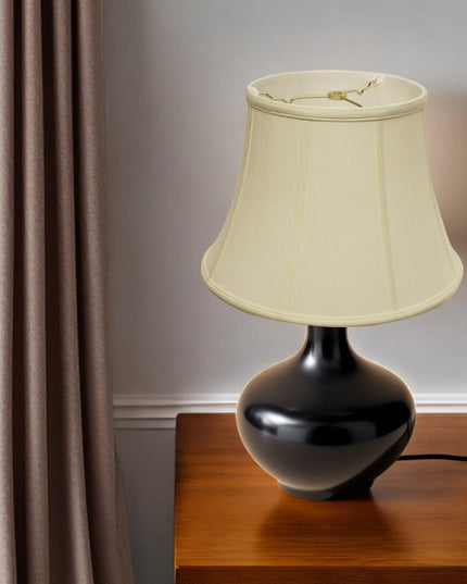 Ivory Monay Shantung Silk Bell Lamp Shade
