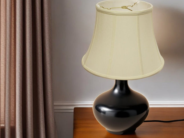 Ivory Monay Shantung Silk Bell Lamp Shade