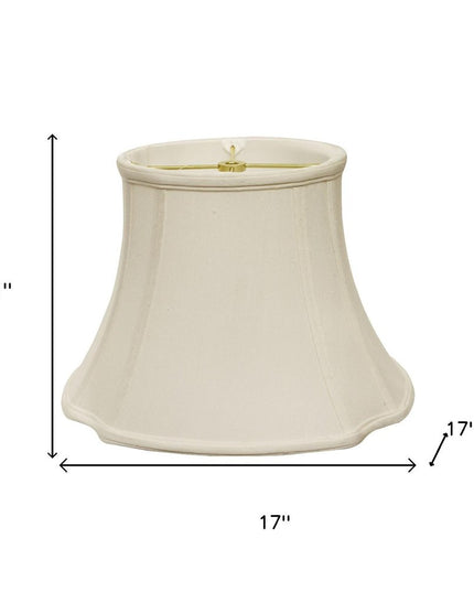 Cream Monay Shantung Silk Oval 17 Bottom