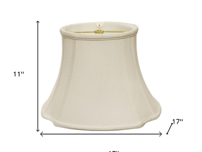 Cream Monay Shantung Silk Oval 17 Bottom