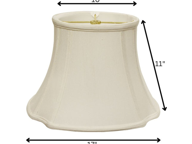 Cream Monay Shantung Silk Oval 17 Bottom