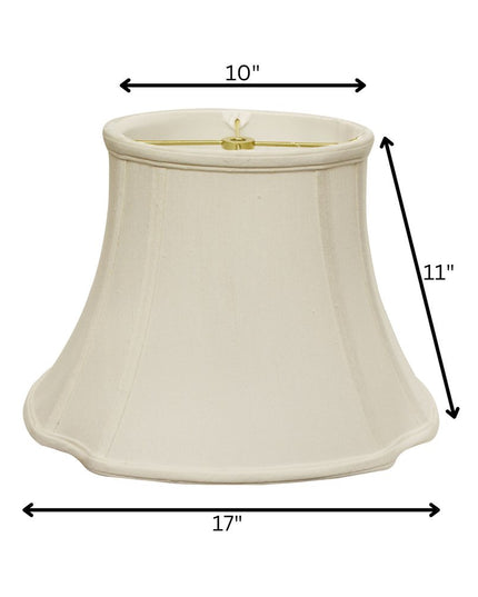 Cream Monay Shantung Silk Oval 17 Bottom