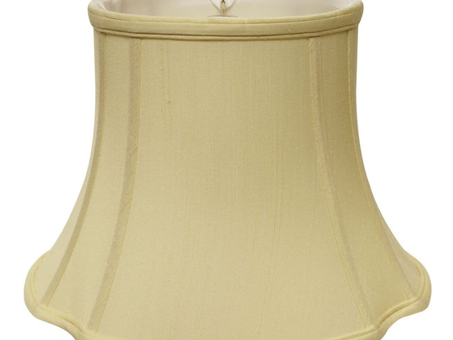 Antiqued White Monay Shantung Silk Oval Lamp Shade