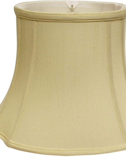 Antiqued White Monay Shantung Silk Oval Lamp Shade