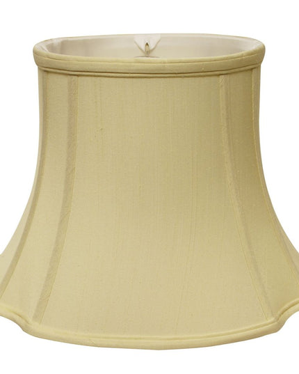 Antiqued White Monay Shantung Silk Oval Lamp Shade