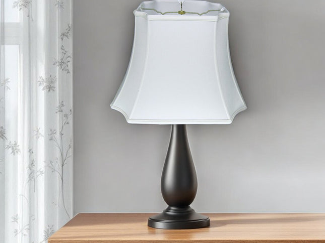 17" Snow Inverted Rectangle Shantung Lampshade