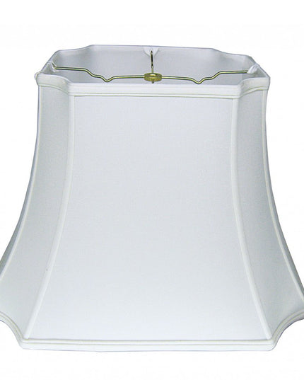 17" Snow Inverted Rectangle Shantung Lampshade