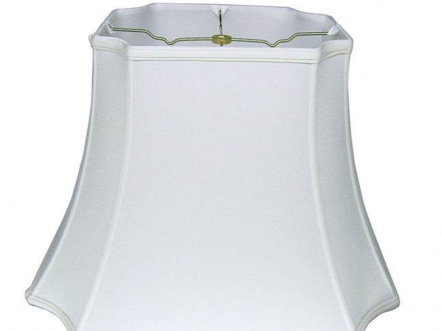 17" Snow Inverted Rectangle Shantung Lampshade