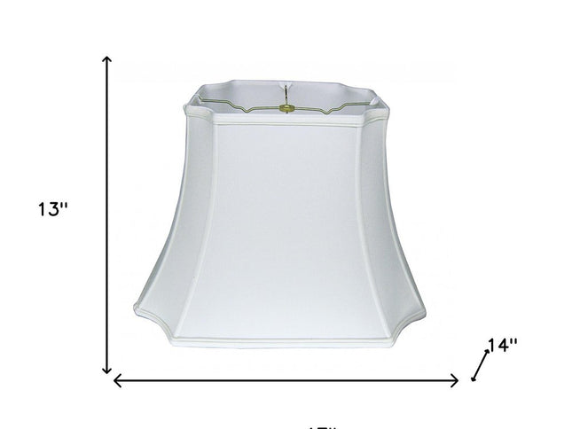 17" Snow Inverted Rectangle Shantung Lampshade