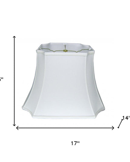 17" Snow Inverted Rectangle Shantung Lampshade