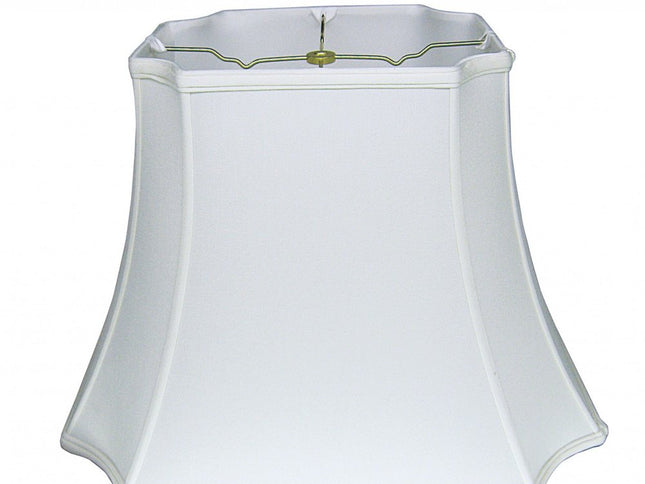17" Snow Inverted Rectangle Shantung Lampshade