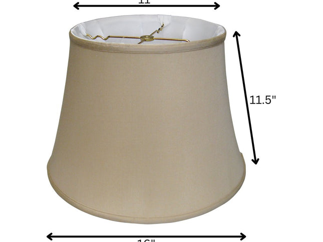 Brown Pongee Silk Bell Lamp Shade