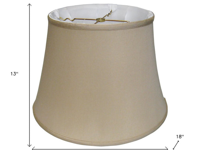 Brown Pongee Silk Bell Lamp Shade