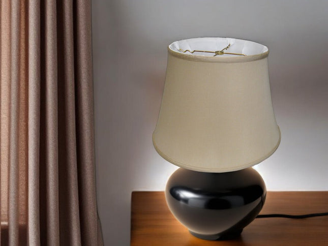 Brown Pongee Silk Bell Lamp Shade
