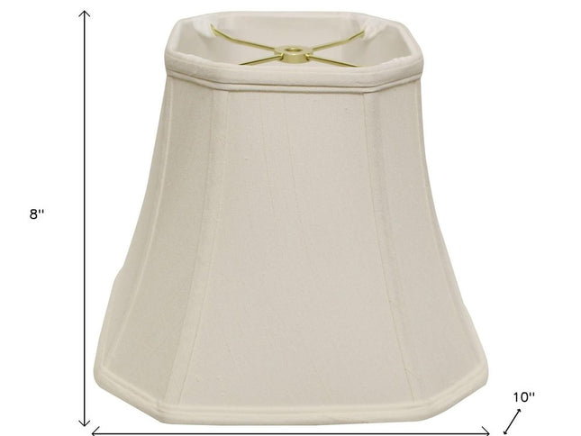 White Monay Shantung Silk Square Lamp Shade