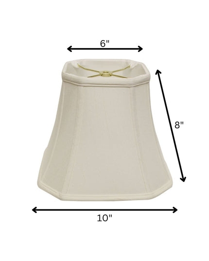 White Monay Shantung Silk Square Lamp Shade