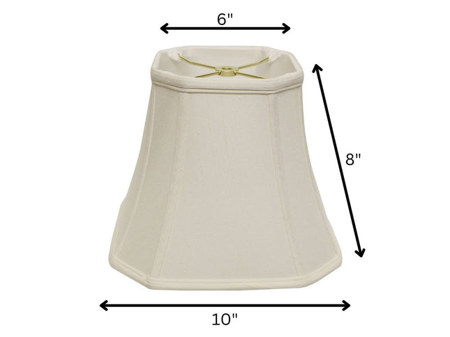White Monay Shantung Silk Square Lamp Shade
