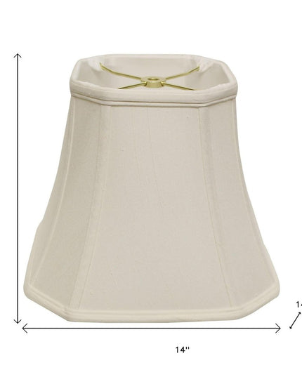 White Monay Shantung Silk Square Lamp Shade