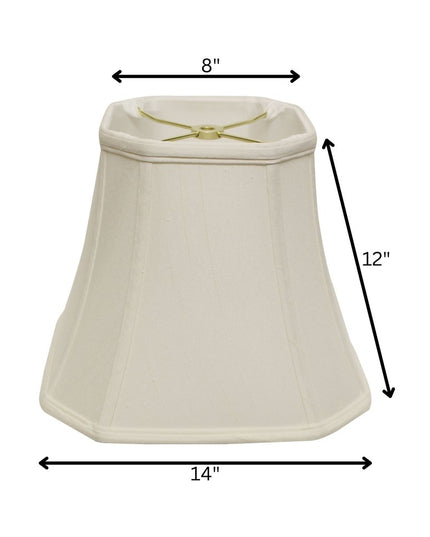 White Monay Shantung Silk Square Lamp Shade