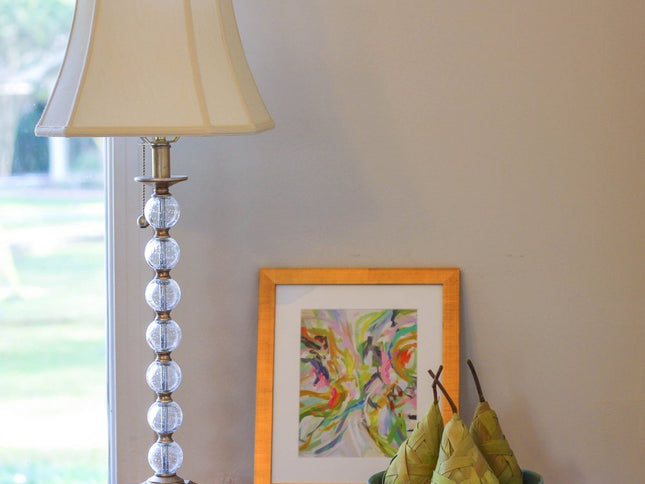 Ivory Monay Shantung Silk Square Lamp Shade