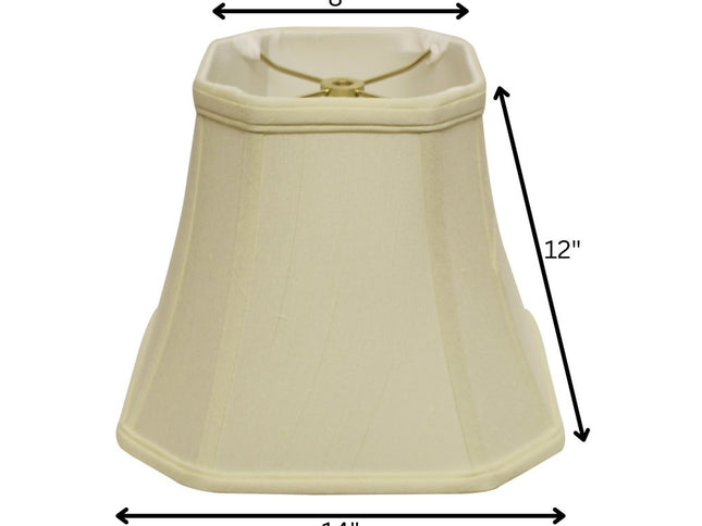 Ivory Monay Shantung Silk Square Lamp Shade