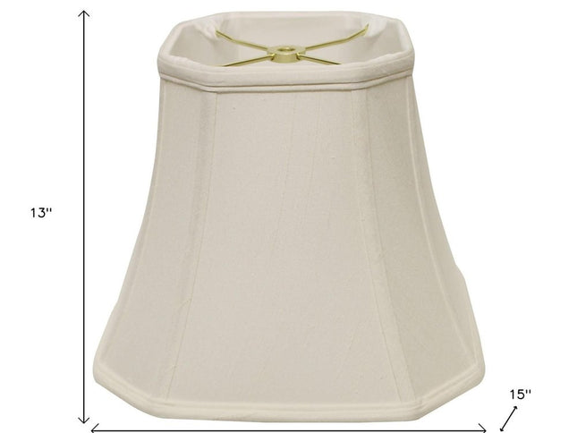 White Monay Shantung Silk Square Lamp Shade