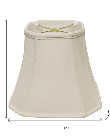 White Monay Shantung Silk Square Lamp Shade