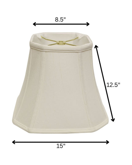 White Monay Shantung Silk Square Lamp Shade