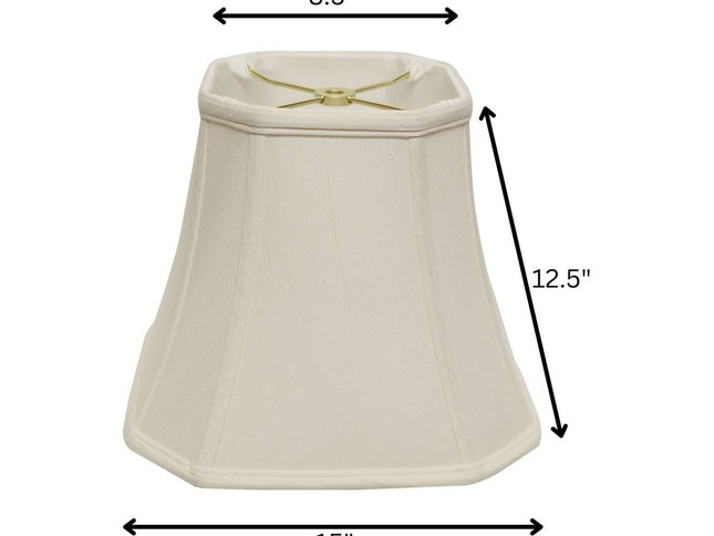 White Monay Shantung Silk Square Lamp Shade