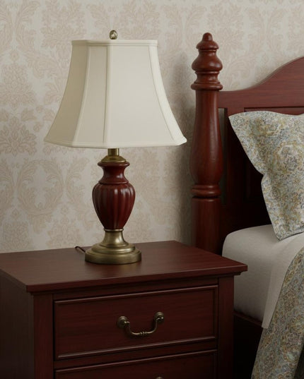 White Monay Shantung Silk Square Lamp Shade