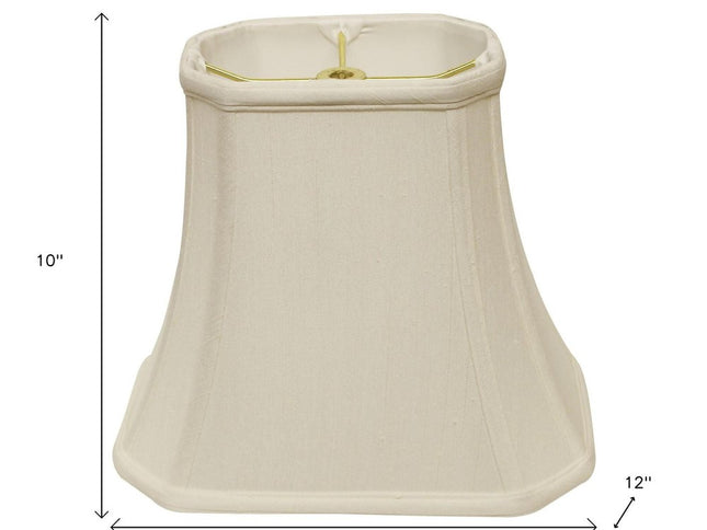 White Monay Shantung Silk Bell Lamp Shade