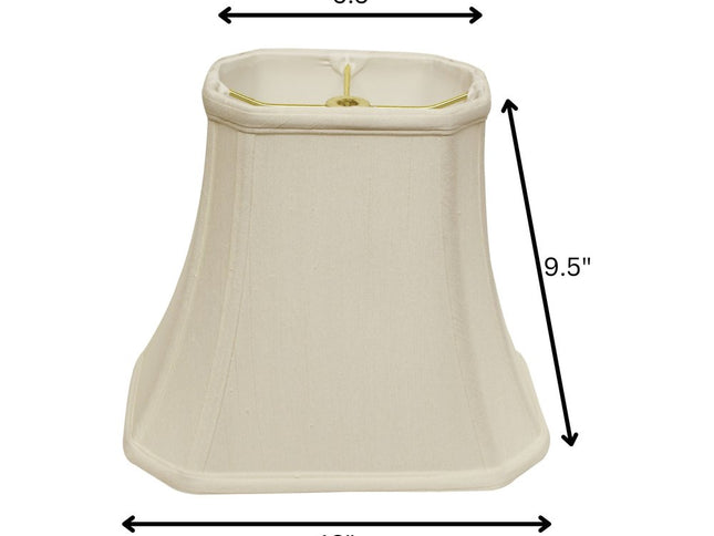 White Monay Shantung Silk Bell Lamp Shade