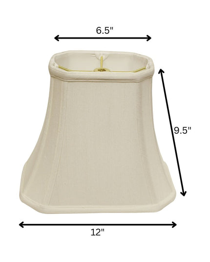 White Monay Shantung Silk Bell Lamp Shade