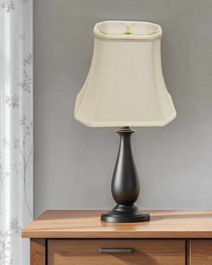 White Monay Shantung Silk Bell Lamp Shade