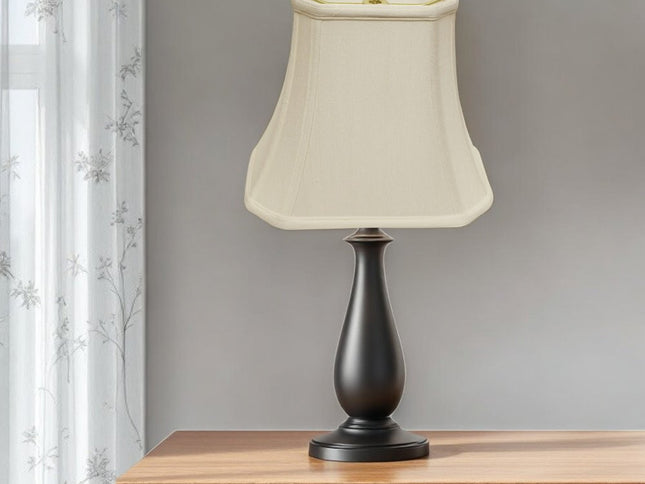 White Monay Shantung Silk Bell Lamp Shade