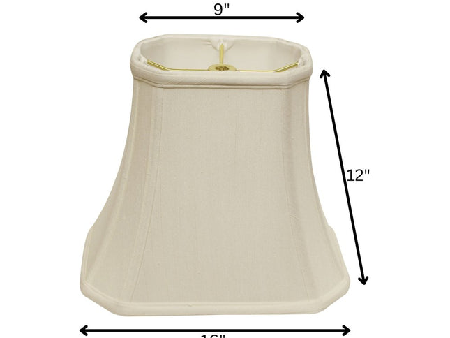 White Monay Shantung Silk Bell Lamp Shade
