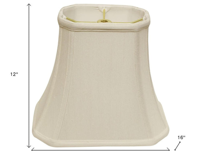 White Monay Shantung Silk Bell Lamp Shade