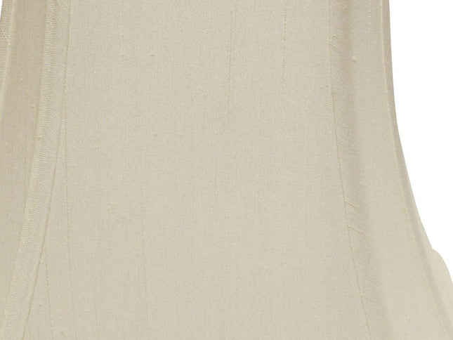 White Monay Shantung Silk Bell Lamp Shade