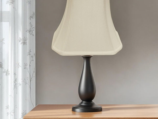 White Monay Shantung Silk Bell Lamp Shade