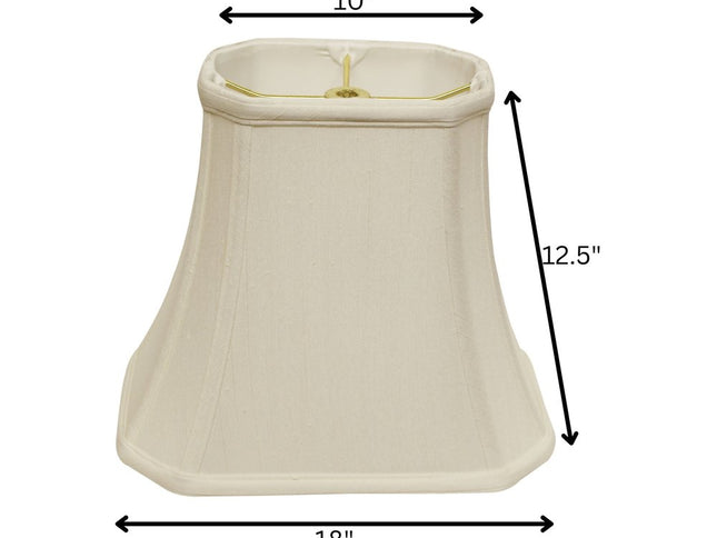 White Monay Shantung Silk Bell Lamp Shade