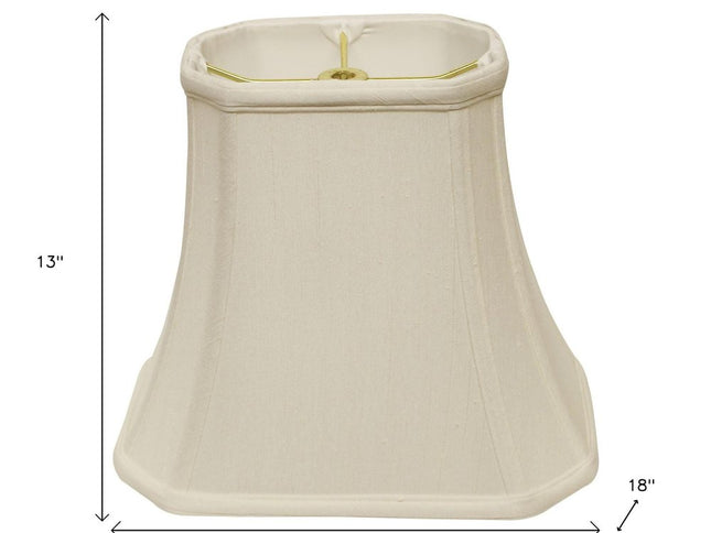 White Monay Shantung Silk Bell Lamp Shade