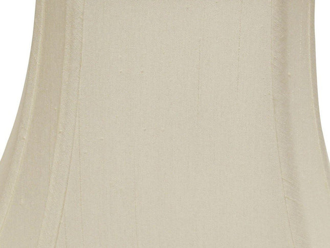 White Monay Shantung Silk Bell Lamp Shade