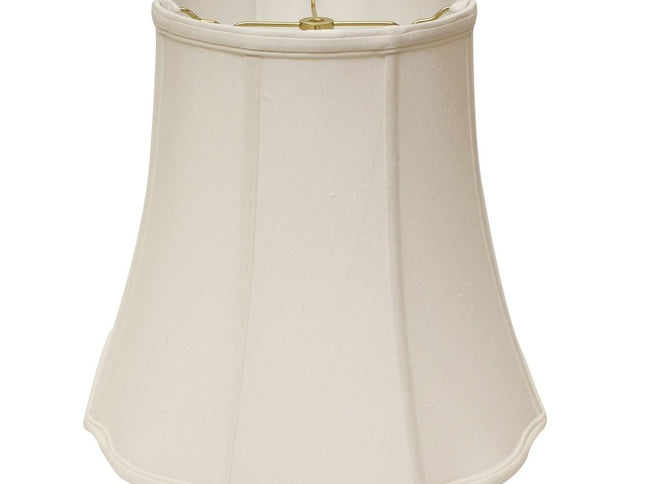 White Monay Shantung Silk Bell Lamp Shade