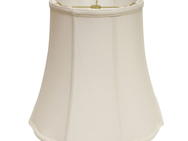 White Monay Shantung Silk Bell Lamp Shade