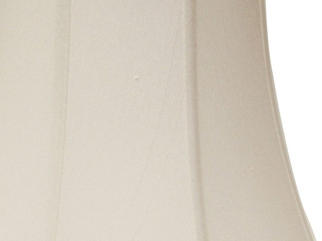 White Monay Shantung Silk Bell Lamp Shade