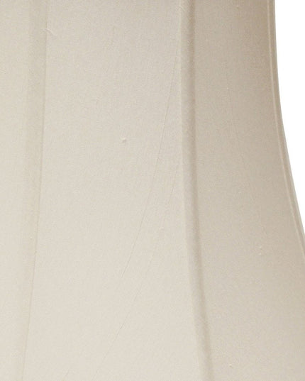 White Monay Shantung Silk Bell Lamp Shade