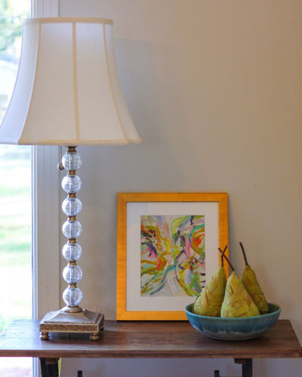 White Monay Shantung Silk Bell Lamp Shade